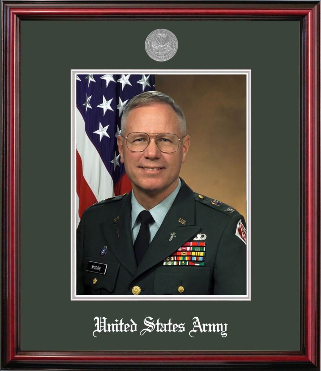 Patriot Frames Army 8x10 Portrait Petite Frame with Silver Medallion